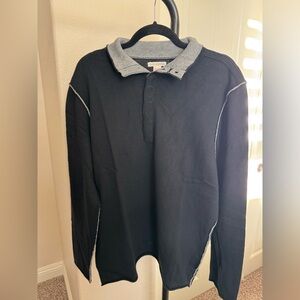 Carbon2Cobalt Men’s Long Sleeve Polo – Size L – Cotton Cashmere Blend